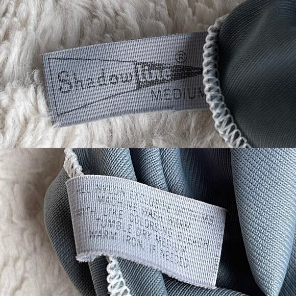 Vintage 60s lace trimmed bed jacket tie dye dyed teal blue cropped layering M - Picture 4 of 17